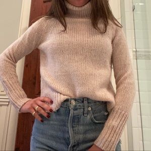 Pink turtleneck sweater Jcrew